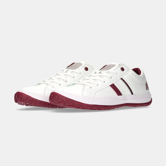 ALBIE(アルビー) AD801 White/Burgundy メンズ - AdmiralFootwear