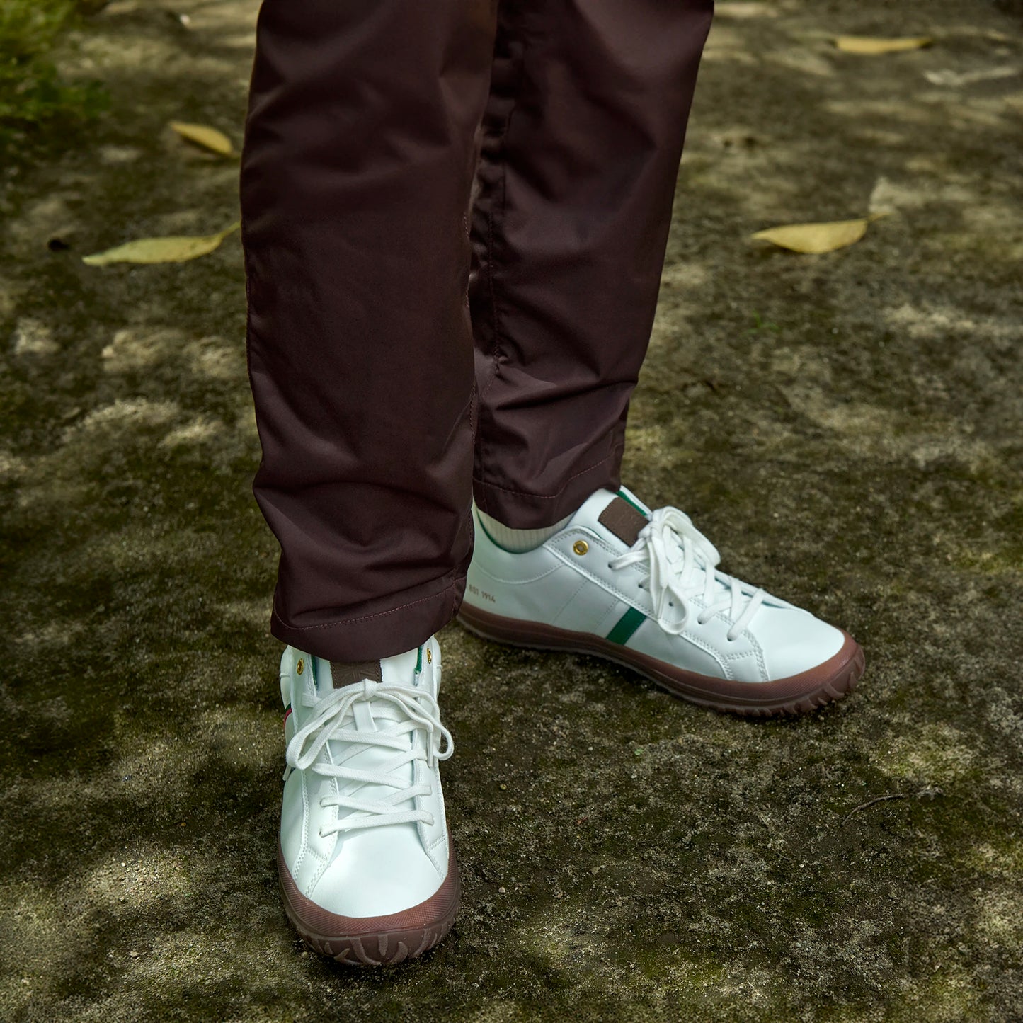 ALBIE(アルビー) AD801 White/Green メンズ - AdmiralFootwear