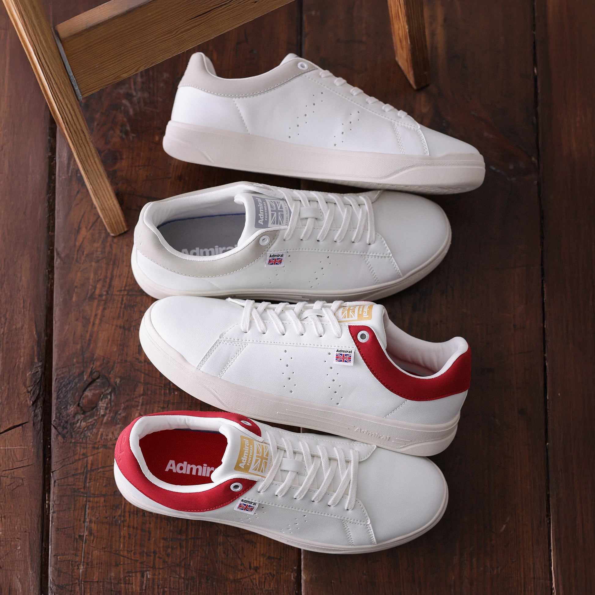 Admiral CAMBRIDGE AD828 White/Gray |アドミラルスニーカー公式 Admiral CAMBRIDGE AD828 White/Gray |アドミラルスニーカー公式