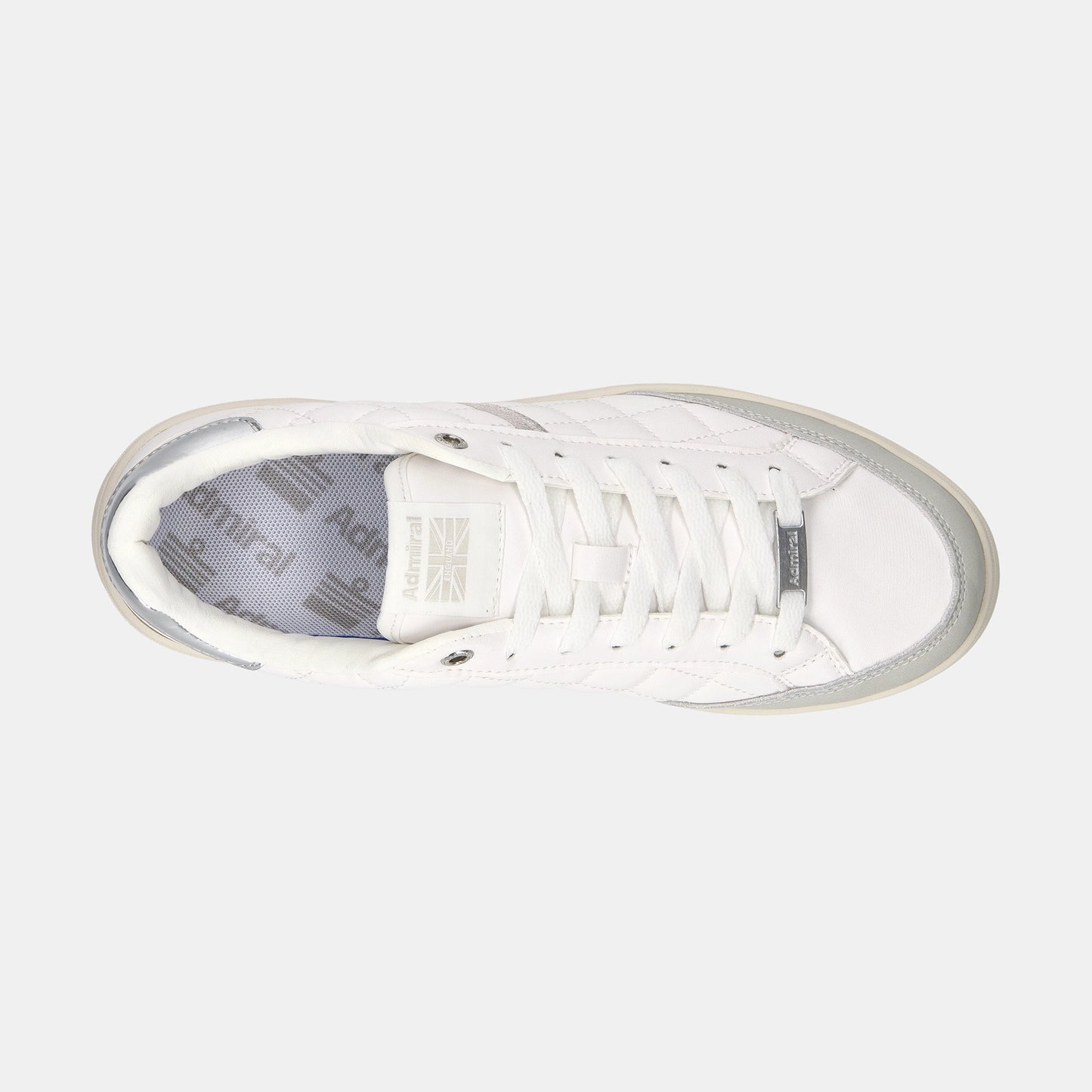 MARTON QUILT(マートンキルト)　AD833 White/Silver - AdmiralFootwear