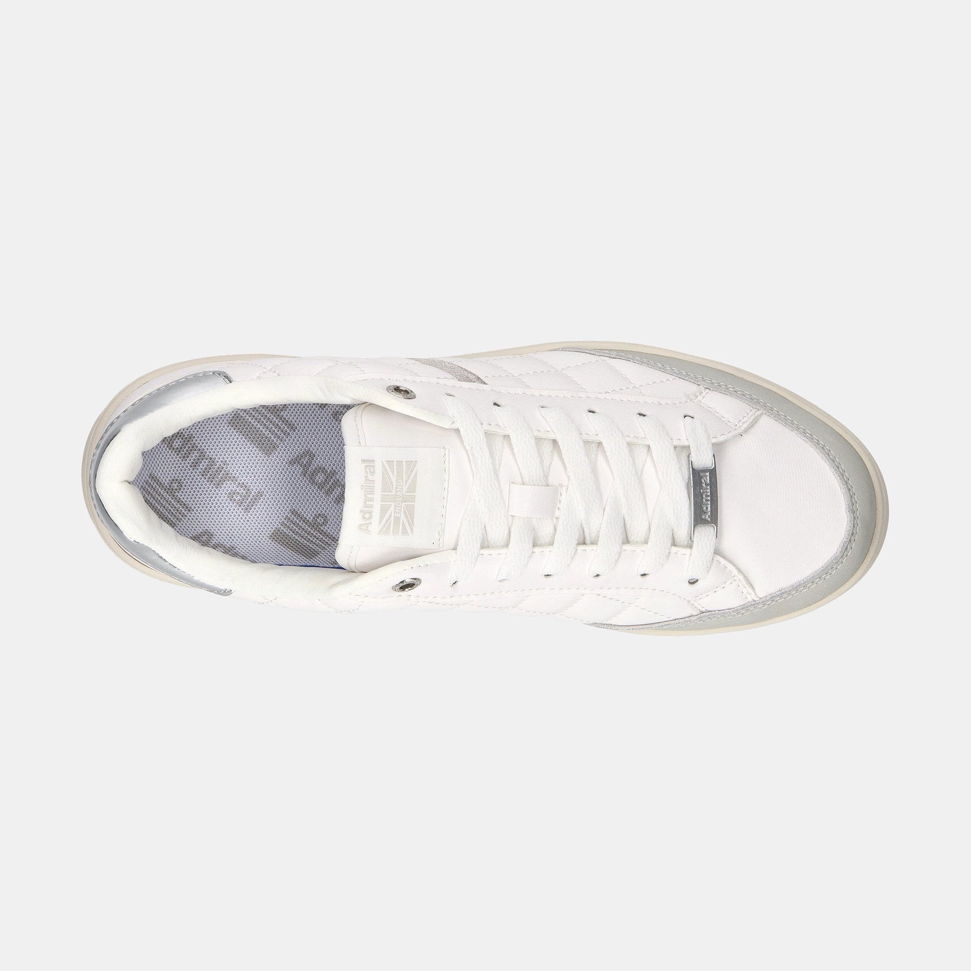 MARTON QUILT(マートンキルト)　AD833 White/Silver - AdmiralFootwear